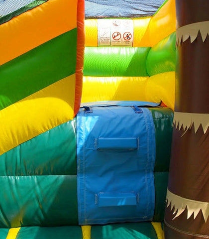 Rental Lite Tropical Inflatable Double Water Slide Bounce House with Blower