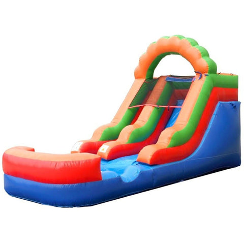 12' Rental Lite Rainbow Inflatable Water Slide with Blower