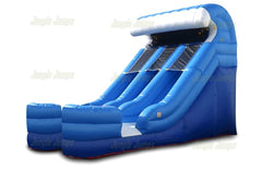 16'H Wave Double Slide with Splash Pool by Jungle Jumps