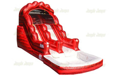 14'H Wave Red Black Marble w Pool