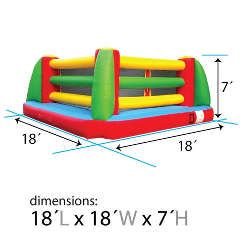 Inflatable Boxing Ring with Blower and Accessories