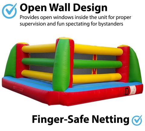 Inflatable Boxing Ring with Blower and Accessories