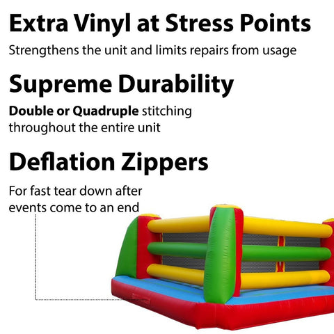 Inflatable Boxing Ring with Blower and Accessories