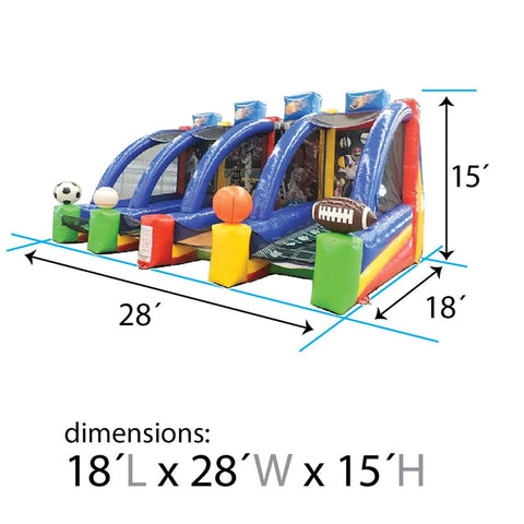 4-in-1 Inflatable Interactive Sports Game with Blower