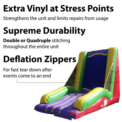 Retro Rainbow Inflatable Sticky Wall with Accessories
