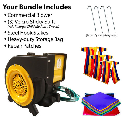 Retro Rainbow Inflatable Sticky Wall with Accessories