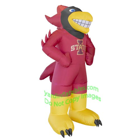 7' Air Blown Inflatable NCAA Iowa State Cyclones Cy The Cardinal Mascot