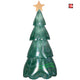 7 1/2' Gemmy Airblown Inflatable Mixed Media Green Iridescent Christmas Tree