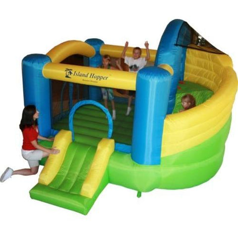 Island Hopper Residential Bouncers Curved Double Slide by Island Hopper 693349170130 CURVEDDBL- JALDS11118/curved double Curved Double Slide by Island Hopper SKU# CURVEDDBL