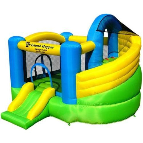 Island Hopper Residential Bouncers Curved Double Slide by Island Hopper 693349170130 CURVEDDBL- JALDS11118/curved double Curved Double Slide by Island Hopper SKU# CURVEDDBL