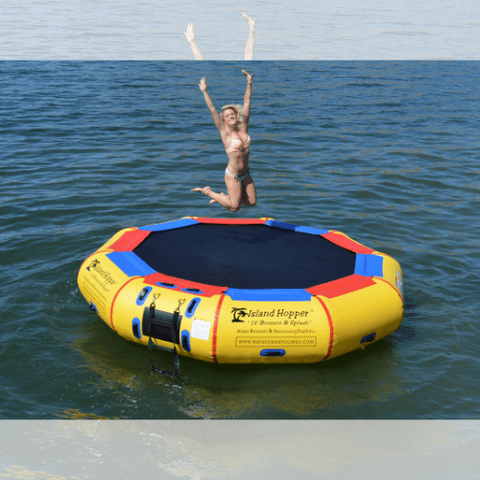 Island Hopper Water Trampoline 13 Foot Bounce N Splash Water Bouncer by Island Hopper 898698001740 13BSPLASH - 13'BSPLASH 13 Foot Bounce N Splash Water Bouncer by Island Hopper SKU# 13BSPLASH