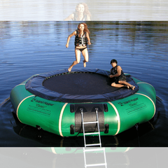 Island Hopper Water Trampoline 15 foot Classic Water Trampolines Natural Green Color by Island Hopper 898698000156 15' Classic Natural Green 15 ft Classic Water Trampolines Natural Green Color by Island Hopper