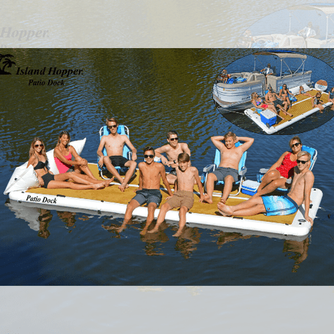 Island Hopper Water Trampoline 15 Foot Patio Dock by Island Hopper 898698003034 pdock-15 15 Foot Patio Dock by Island Hopper SKU# pdock-15