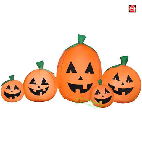 7' Gemmy Airblown Inflatable Harvest Pumpkin Jack O' Lantern Patch