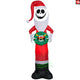 5.5' Gemmy Airblown Jack Skellington Santa w/ Wreath
