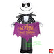 3.5' Gemmy Airblown Nightmare Before Christmas Jack Skellington Holding Banner