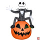3.5' Gemmy Airblown Inflatable Halloween Jack Skellington on Pumpkin