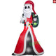 10' Gemmy Airblown Christmas Shiny Jack Skellington as Sandy Claws