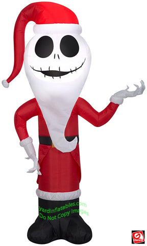 4' Gemmy Airblown Inflatable Nightmare Before Christmas Jack Skellington As Santa