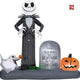 6.5' Gemmy Airblown Inflatable Jack Skellington Tombstone Scene w/ Zero Scene