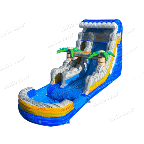 Jingo Jump Inflatable Bouncers 18 FT Caribbean Blast Wet/Dry Water Slide by Jingo Jump 77-1-1 14 FT Tropical Wet-Dry Slide by Jingo Jump SKU# 77-1-1