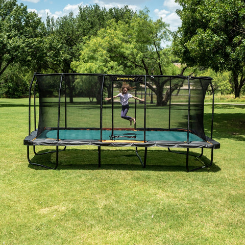 JumpKing Pro-Series 10'x18' Rectangle Trampoline - Outdoor/Indoor Recreational Trampoline with Enclosure Net - Professional Trampoline, Perfect Gift for Kids, Adults, Family for Fun & Fitness