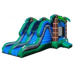Jungle Jumps Inflatable Bouncers 13'H Bahama Double Lane Combo by Jungle Jumps 781880288565 CO-1573-B 13'H Bahama Double Lane Combo by Jungle Jumps SKU#CO-1573-B