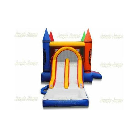 Jungle Jumps Inflatable Bouncers 14' H Double Lane Crayon Combo by Jungle Jumps CO-1192-B 14' H Double Lane Crayon Combo by Jungle Jumps SKU#CO-1192-B