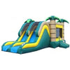 Image of Jungle Jumps Inflatable Bouncers 14'H Dry Tropical Double Lane Combo by Jungle Jumps 781880288695 CO-1479-B 14'H Dry Tropical Double Lane Combo by Jungle Jumps SKU #CO-1479-B