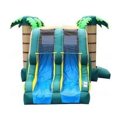 Jungle Jumps Inflatable Bouncers 14'H Dry Tropical Double Lane Combo by Jungle Jumps 781880288695 CO-1479-B 14'H Dry Tropical Double Lane Combo by Jungle Jumps SKU #CO-1479-B