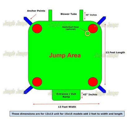 Jungle Jumps Inflatable Bouncers 14' H Sport Arena Inflatable by Jungle Jumps 781880289876 BH-1098-B 14' H Sport Arena Inflatable by Jungle Jumps SKU # BH-1098-B