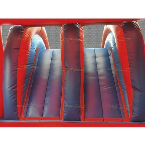 Jungle Jumps Inflatable Bouncers 15' H Blue Double Lane Combo with Pool by Jungle Jumps CO-1349-B 15' H Blue Double Lane Combo with Pool by Jungle Jumps SKU#CO-1349-B