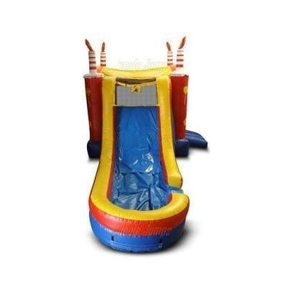 Jungle Jumps Inflatable Bouncers 15'H Cake Combo with Splash Pool by Jungle Jumps CO-1206-B 15' H Red Birthday Combo With Pool by Jungle Jumps SKU#CO-1215-B