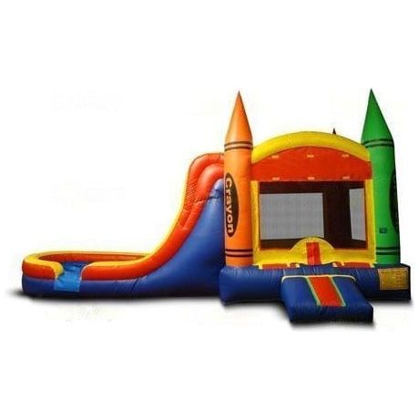 Jungle Jumps Inflatable Bouncers 15'H Crayon Combo Splash Pool by Jungle Jumps CO-1204-B 15'H Crayon Combo Splash Pool by Jungle Jumps SKU#CO-1204-B