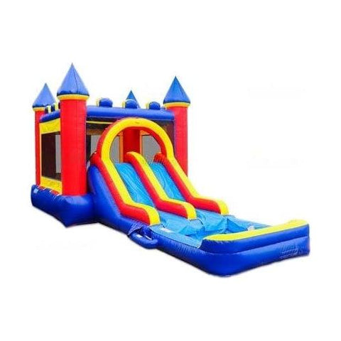 Jungle Jumps Inflatable Bouncers 15' H Double Lane Combo by Jungle Jumps 15' H Double Lane Combo with Pool by Jungle Jumps SKU #CO-1398-B