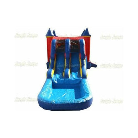 Jungle Jumps Inflatable Bouncers 15' H Double Lane Combo with Pool by Jungle Jumps CO-1398-B 15' H Double Lane Combo with Pool by Jungle Jumps SKU #CO-1398-B