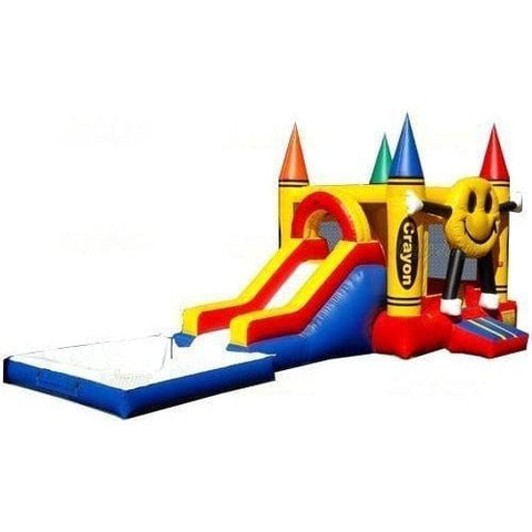 Jungle Jumps Inflatable Bouncers 15'H Happy Crayon Combo with Pool by Jungle Jumps 781880271017 CO-1247-B 15'H Happy Crayon Combo with Pool by Jungle Jumps SKU#CO-1247-B