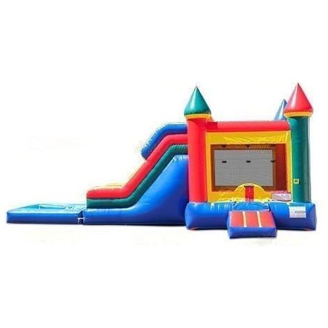 Jungle Jumps Inflatable Bouncers 15'H Multicolor Castle Combo WetDry by Jungle Jumps 781880270966 CO-1587-B 15'H Multicolor Castle Combo WetDry by Jungle Jumps SKU#CO-1587-B