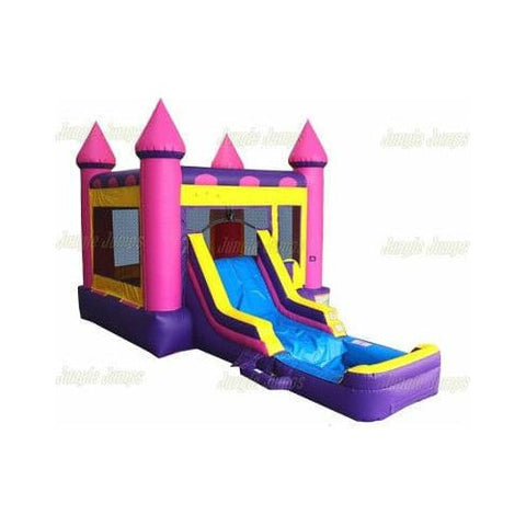 Jungle Jumps Inflatable Bouncers 15' H Pink Front Slide Combo by Jungle Jumps CO-1121-B 15' H Pink Front Slide Combo by Jungle Jumps SKU#CO-1121-B