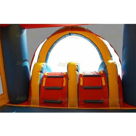 Jungle Jumps Inflatable Bouncers 16' H Rainbow Double Lane Balloon Combo by Jungle Jumps CO-1270-B 16' H Rainbow Double Lane Balloon Combo SKU#CO-1270-B