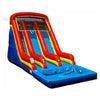 Image of Jungle Jumps Inflatable Bouncers 18'H Primary Color Double Lane Slide by Jungle Jumps 15'H Dual Lane Tropical 2 by Jungle Jumps SKU# SL-WS139-A