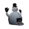 Image of Jungle Jumps Inflatable Bouncers 23'H Snowman Inflatable by Jungle Jumps 16'H Pumpkin Inflatable by Jungle Jumps SKU#BH-2079-C