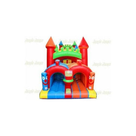 Jungle Jumps Inflatable Bouncers Dual Castle Obstacle Course by Jungle Jumps 781880288305 IN-1137-A Dual Castle Obstacle Course by Jungle Jumps SKU # IN-1137-A