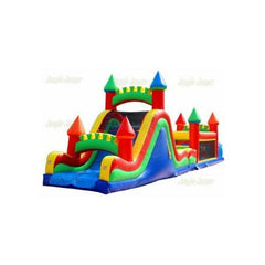 18'H Dual Castle Obstacle Course by Jungle Jumps