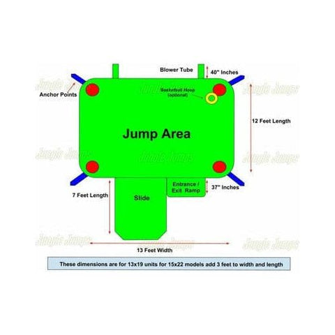 Jungle Jumps Inflatable Bouncers Module Front Slide by Jungle Jumps 781880288664 CO-1037-B Module Front Slide by Jungle Jumps SKU #CO-1037-B