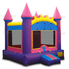 Jungle Jumps Inflatable Bouncers Pink Castle Jump by Jungle Jumps 781880289579 BH-1180-B Pink Castle Jump by Jungle Jumps SKU # BH-1180-B