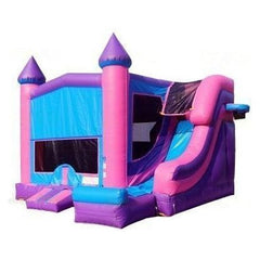 Jungle Jumps Inflatable Bouncers Pink Purple Module Castle Side Slide Combo by Jungle Jumps 781880204121 CO-1475-C Pink Purple Module Castle Side Slide Combo Jungle Jumps SKU#CO-1475-C