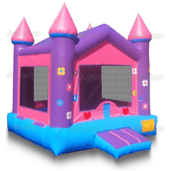 Jungle Jumps Inflatable Bouncers Princess V-Roof Castle by Jungle Jumps 781880289852 BH-1202-B Princess V-Roof Castle by Jungle Jumps SKU # BH-1202-B