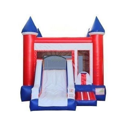 Jungle Jumps Inflatable Bouncers USA Front Slide Combo by Jungle Jumps USA Front Slide Combo by Jungle Jumps SKU #CO-1066-B/CO-1066-C