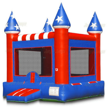 Jungle Jumps Inflatable Bouncers USA Moonwalk by Jungle Jumps 781880288985 BH-1094-B USA Moonwalk by Jungle Jumps SKU # BH-1094-B